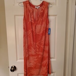 Sabrina Blue Dress Orange Sleeveless Sz 0X
